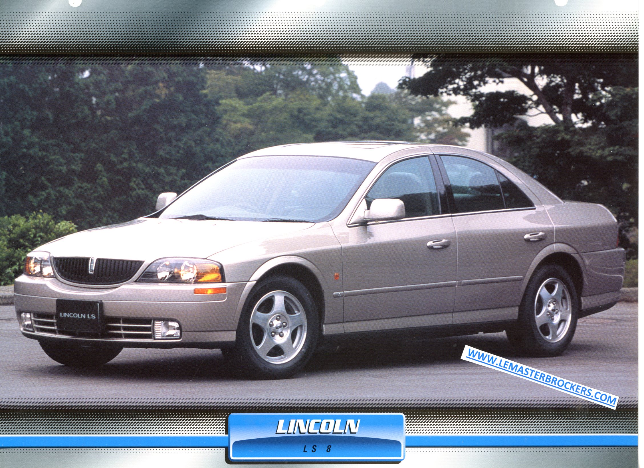 LINCOLN LS8 1999 FICHE LITTÉRATURE AUTOMOBILE