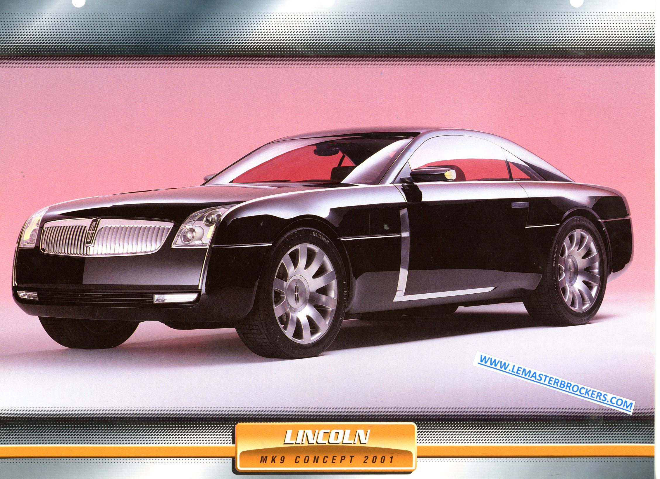 LINCOLN MK9 CONCEPT 2001 FICHE LITTÉRATURE AUTOMOBILE