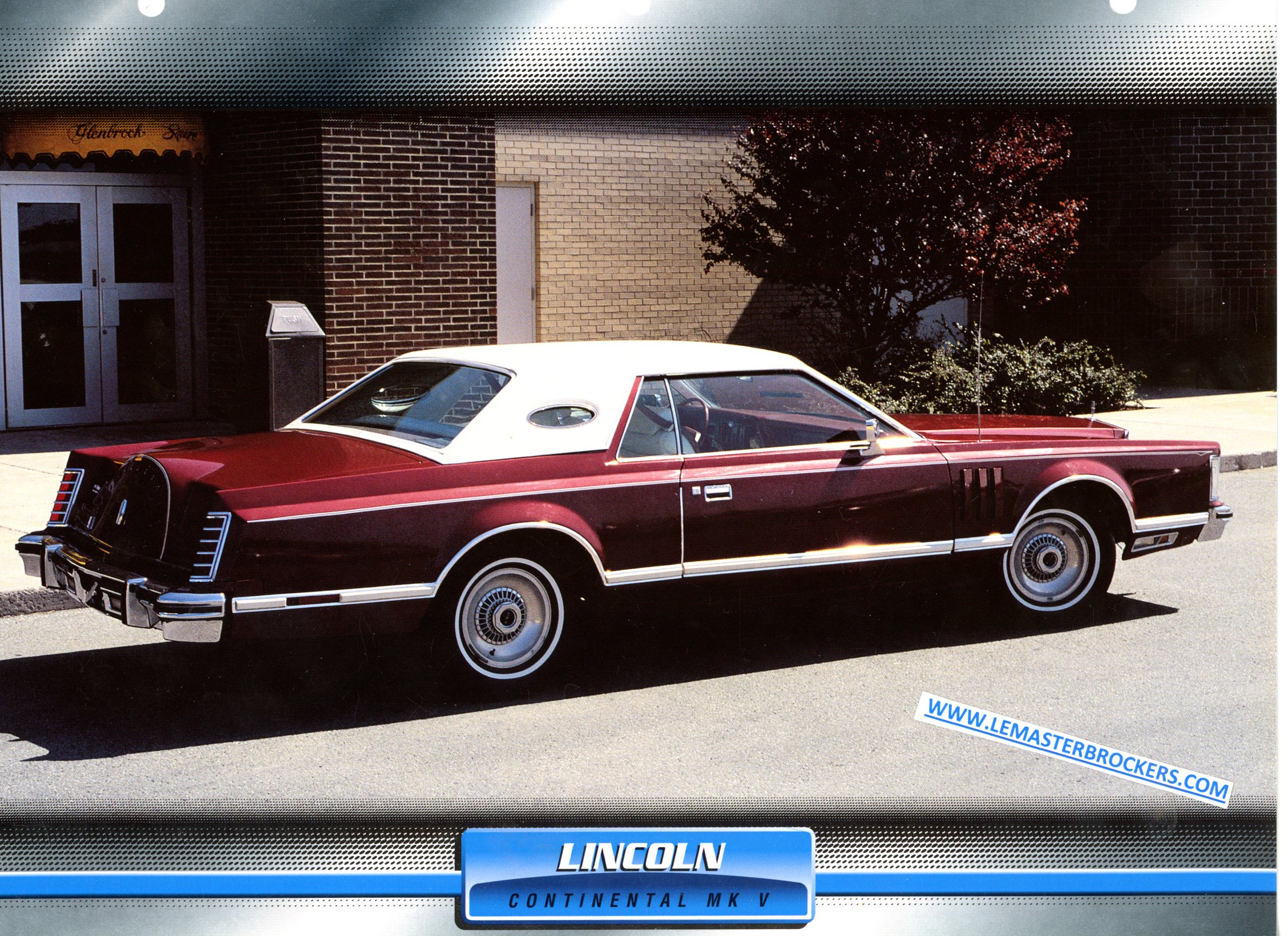 LINCOLN CONTINENTALE MK V 1977 FICHE LITTÉRATURE AUTOMOBILE