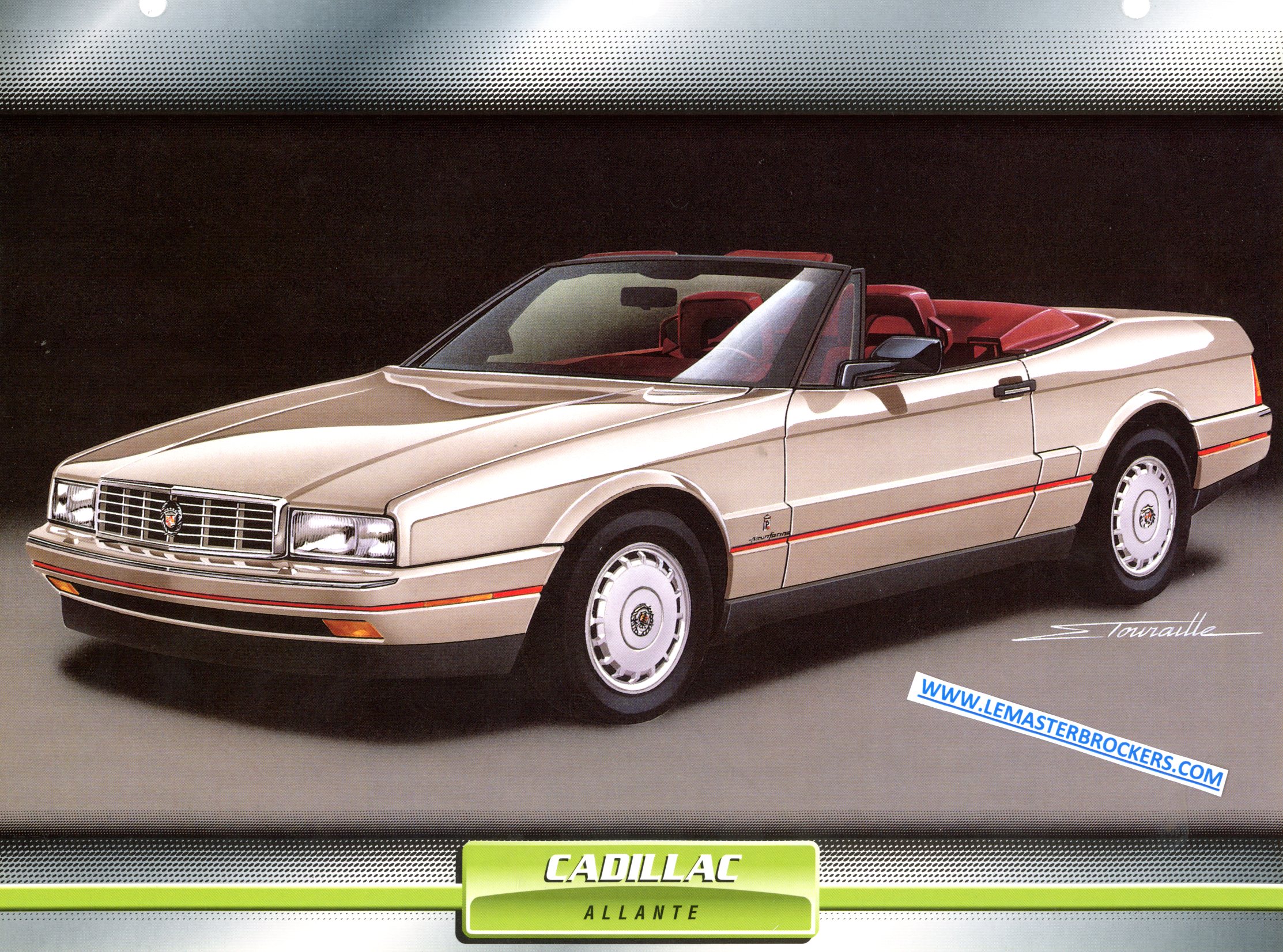 CADILLAC ALLANTE 1987 FICHE LITTÉRATURE AUTOMOBILE