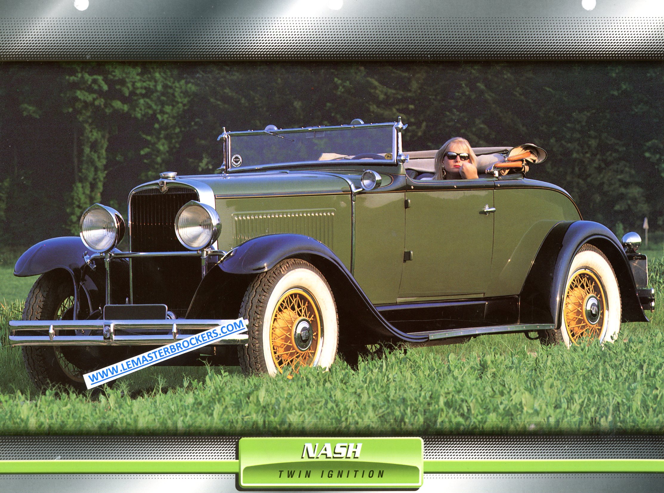 NASH TWIN IGNITION 1929 FICHE LITTÉRATURE AUTOMOBILE