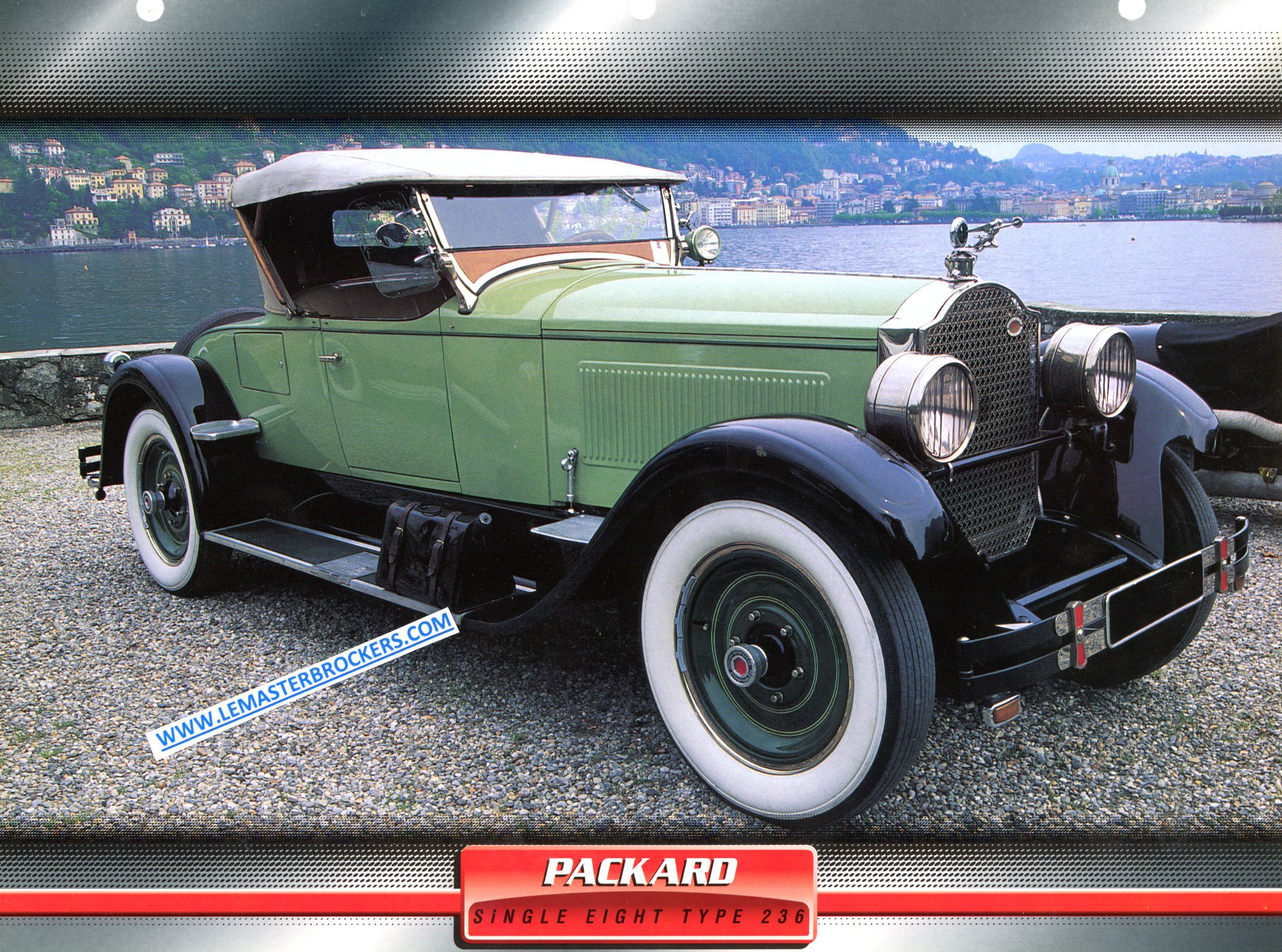 PACKARD SINGLE EIGHT TYPE 236 1926 FICHE LITTÉRATURE AUTOMOBILE