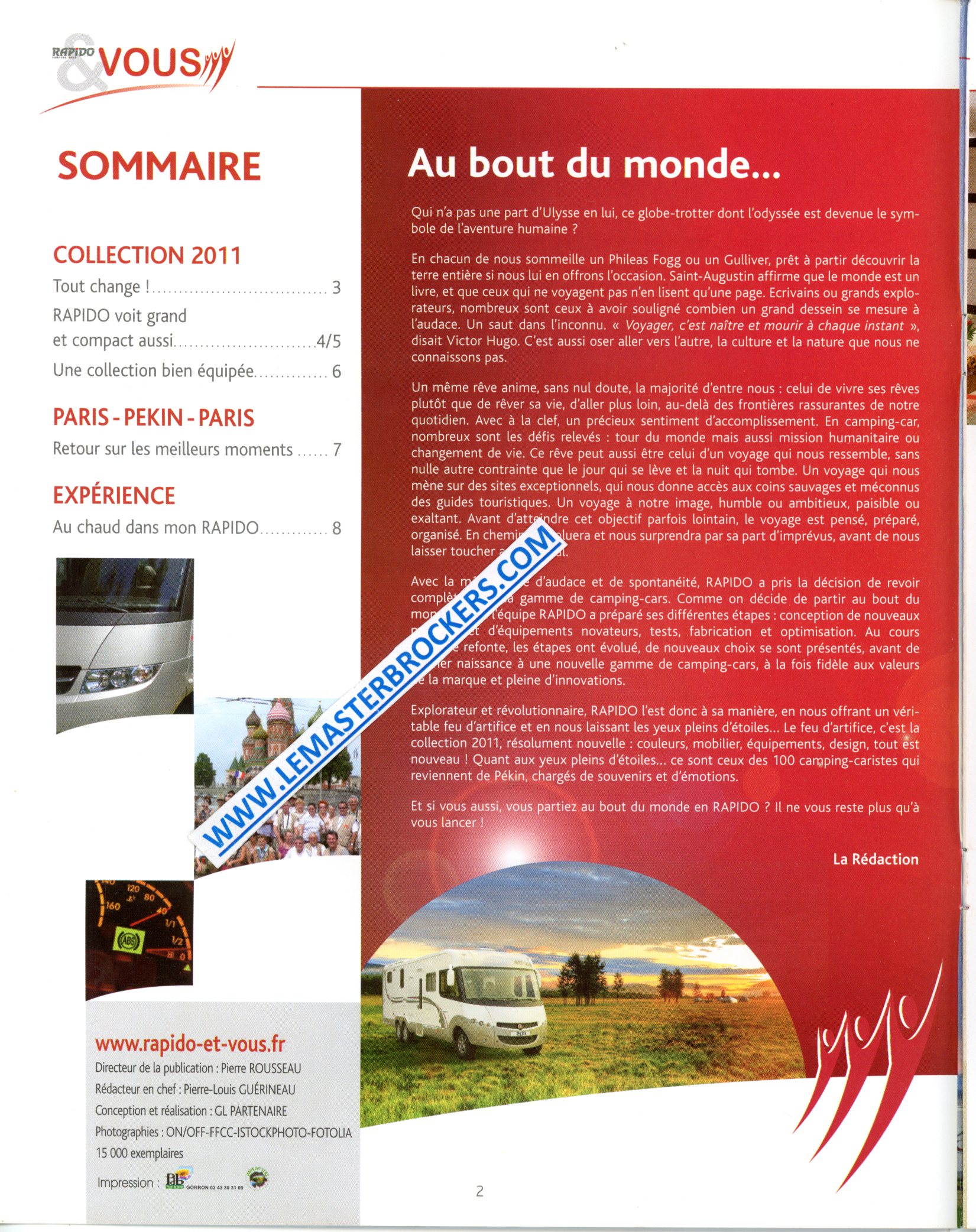 RAPIDO NUMERO 17 DU MAGAZINE DES CAMPING CARISTES DE 2010