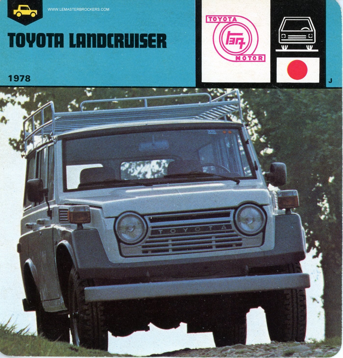 FICHE AUTO TOYOTA LANDCRUISER 4X4 1978