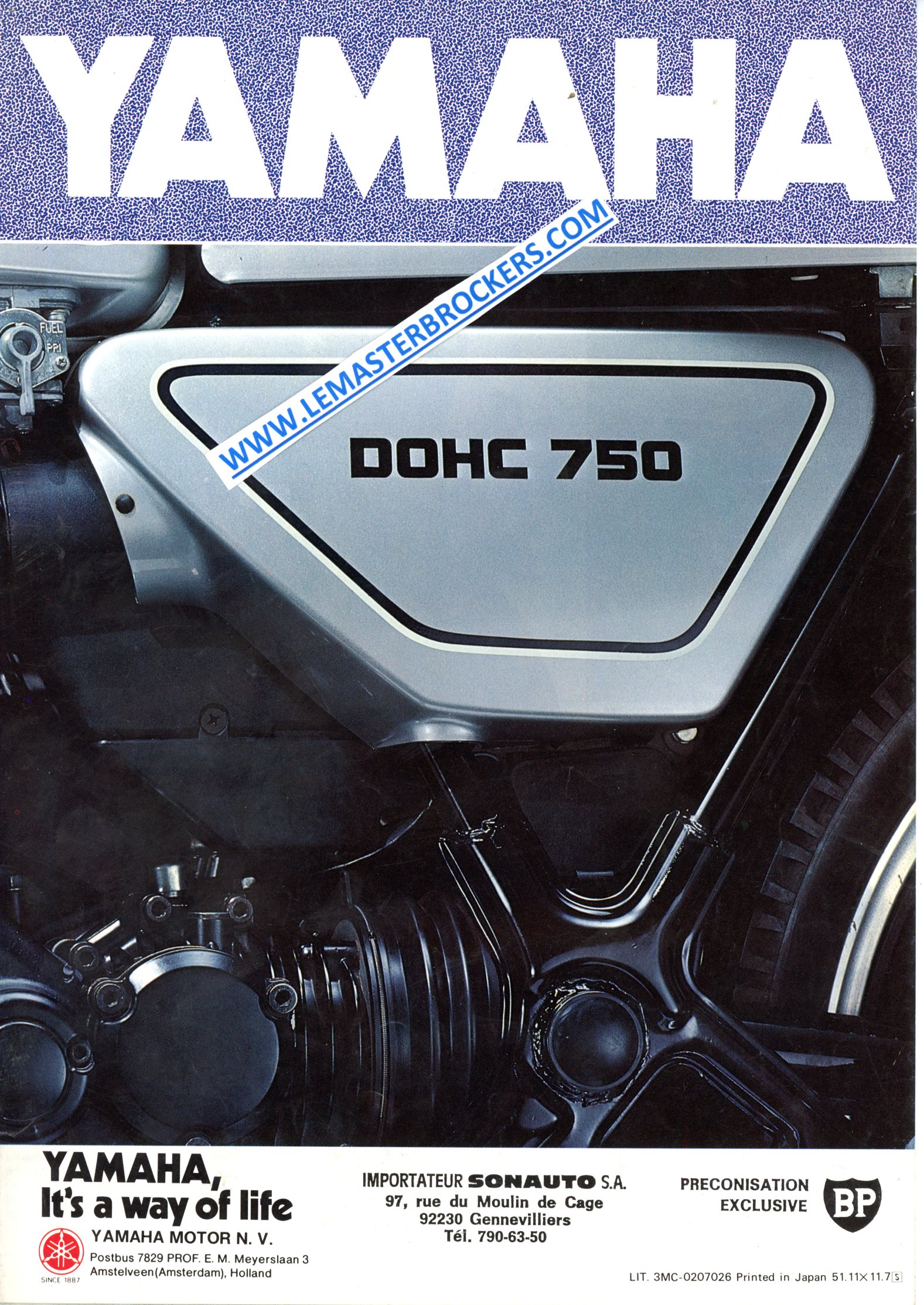 ARCHIVE CATALOGUE PROSPECTUS MOTO YAMAHA XS750 DOCH 750