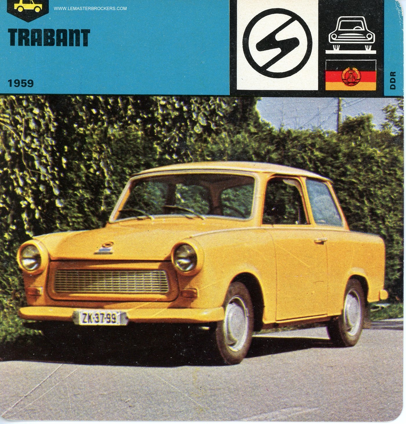 FICHE AUTO TRABANT-CARS-CARD-LEMASTERBROCKERS