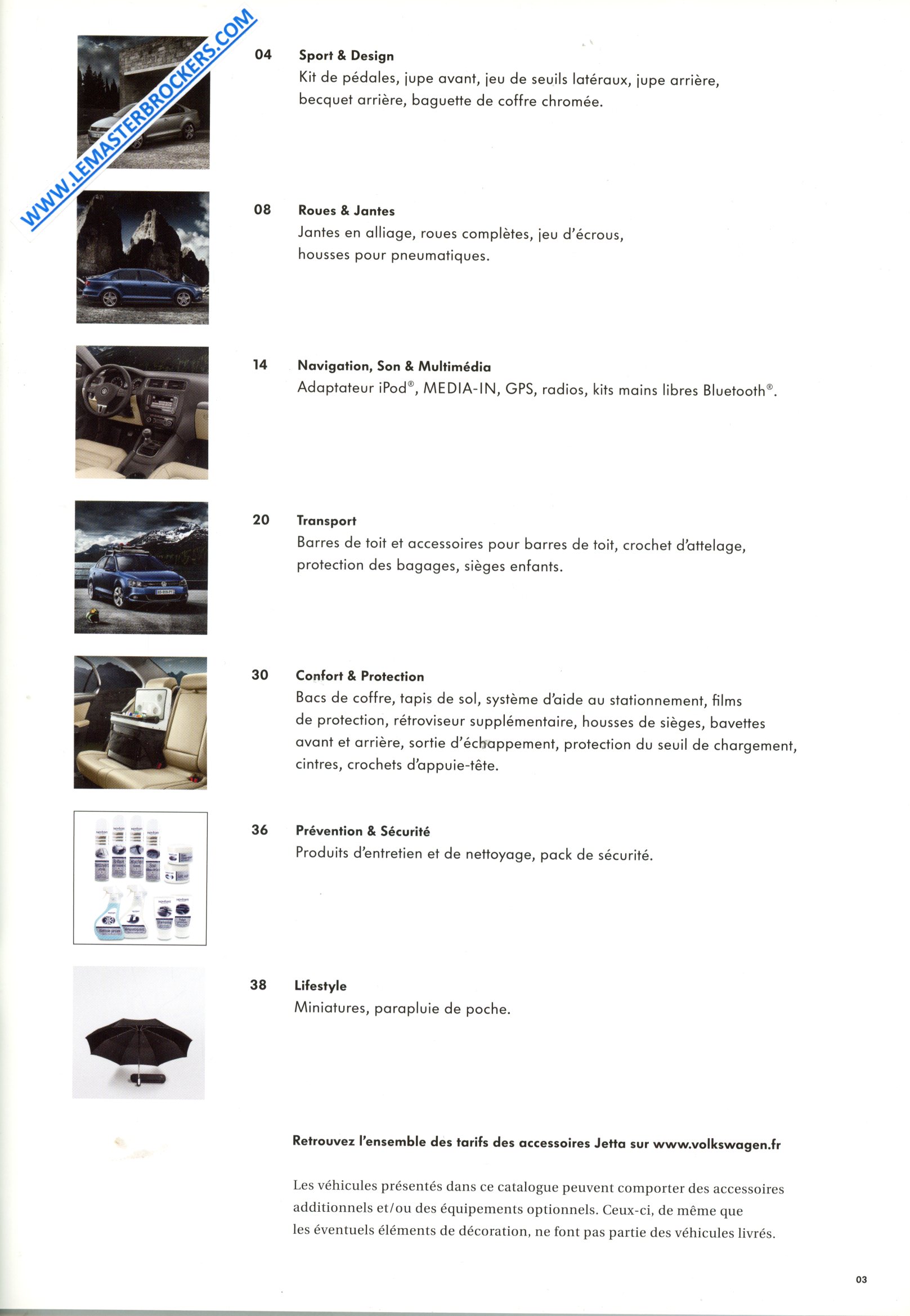 CATALOGUE VOLKSWAGEN JETTA ACCESSOIRES