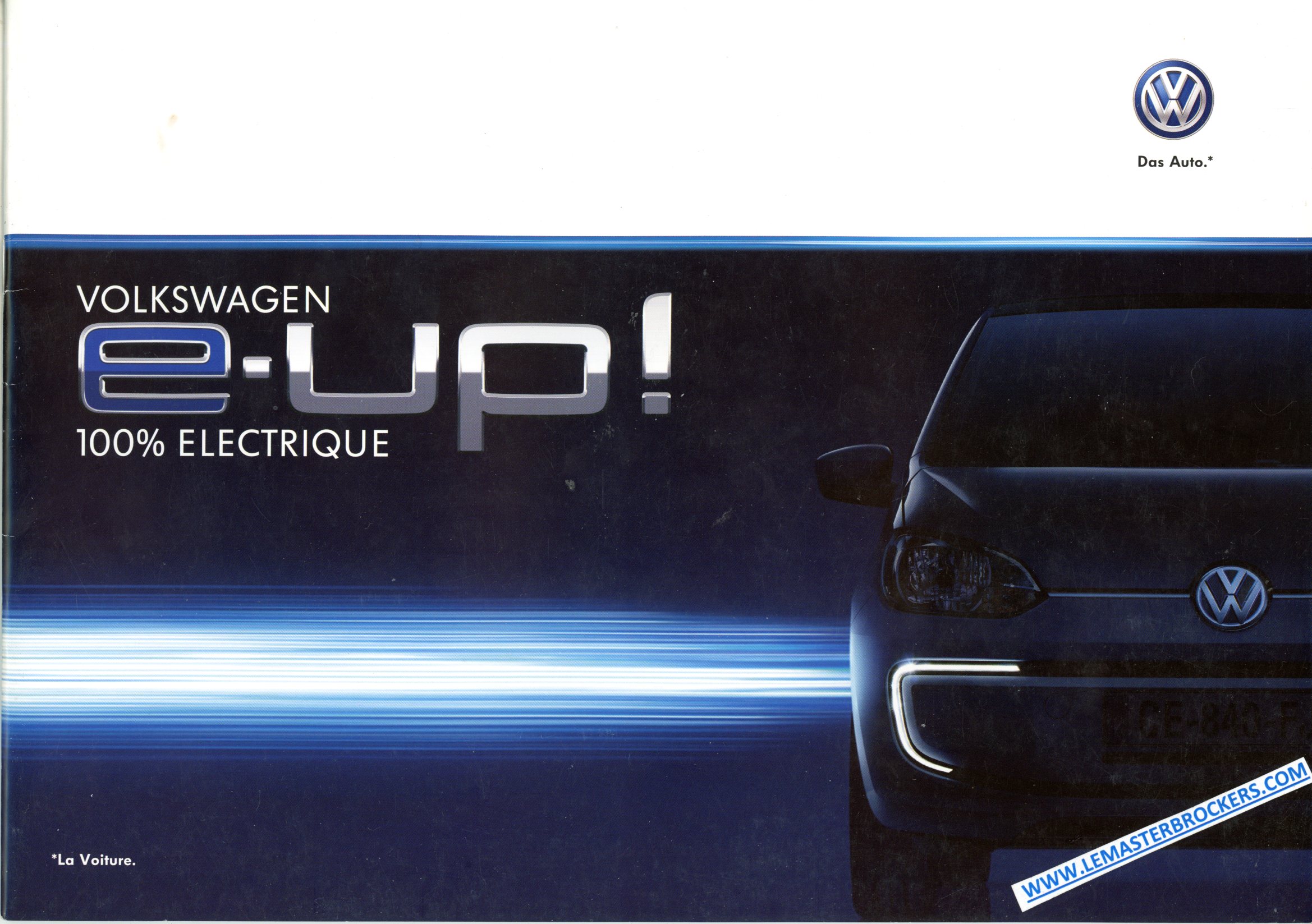 BROCHURE CATALOGUE VOLKSWAGEN E-UP 100% ELECTRIQUE