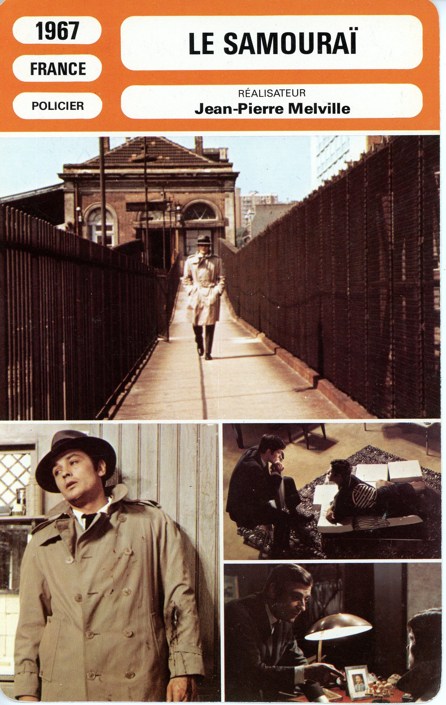 LE SAMOURAÏ - JEAN-PIERRE MELVILLE -FICHE MONSIEUR CINÉMA 1967-LEMASTERBROCKERS