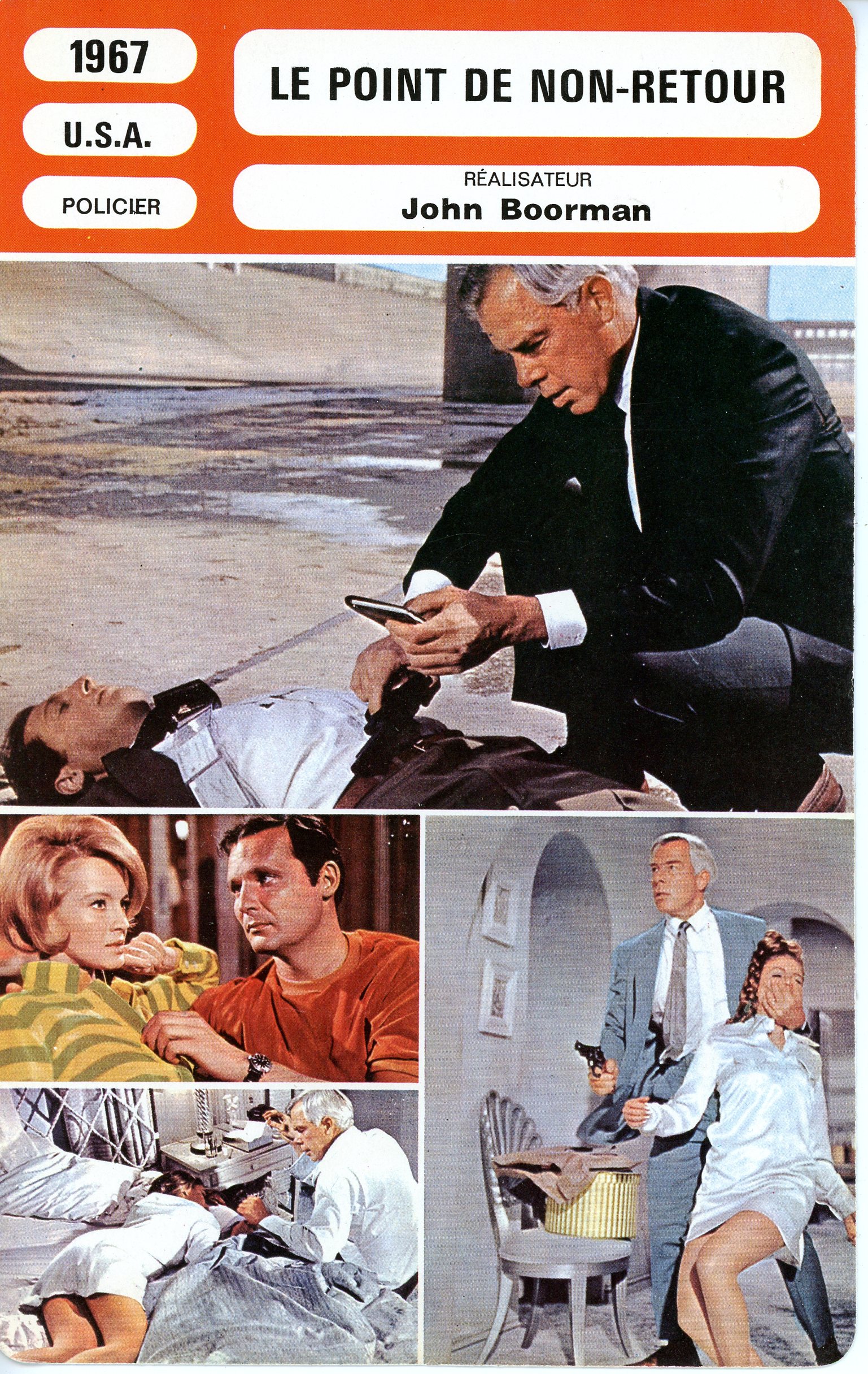 LE POINT NON RETOUR - JOHN BOORMAN -FICHE MONSIEUR CINÉMA 1967-LEMASTERBROCKERS