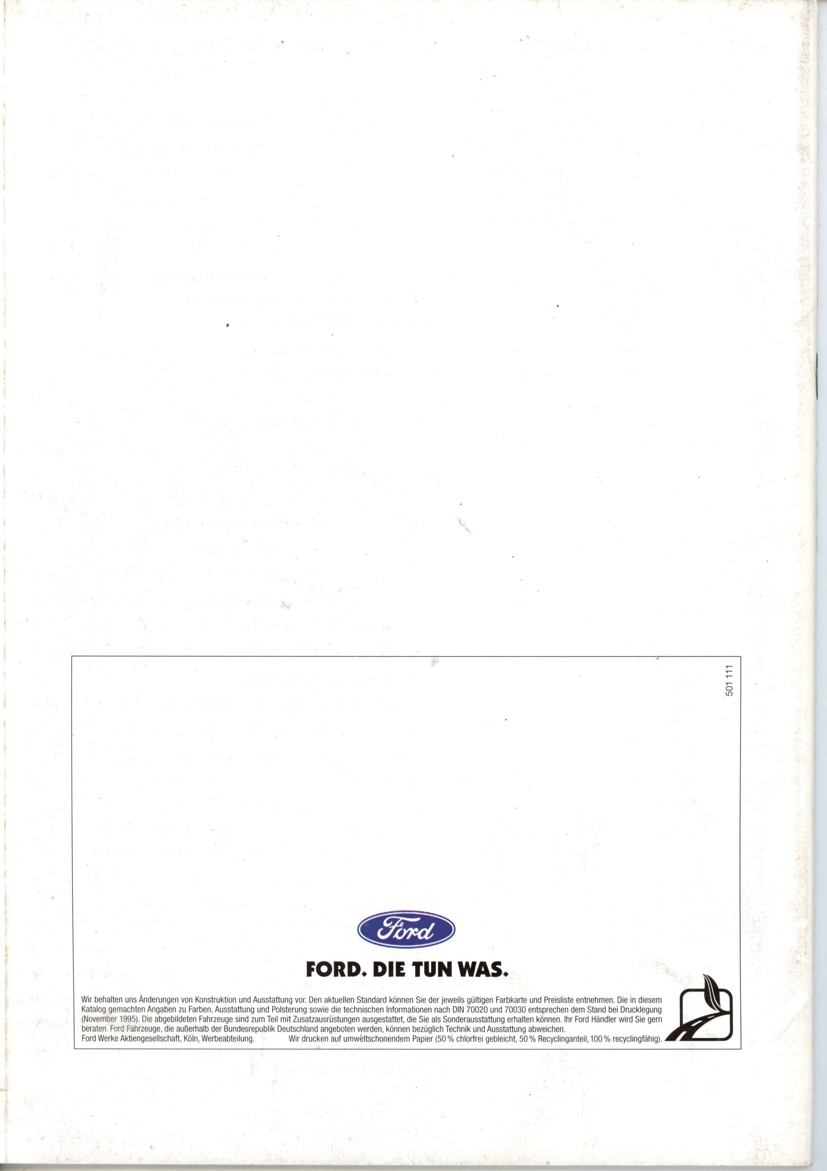 BROCHURE FORD FIESTA 1.3 1.8 DE 1997