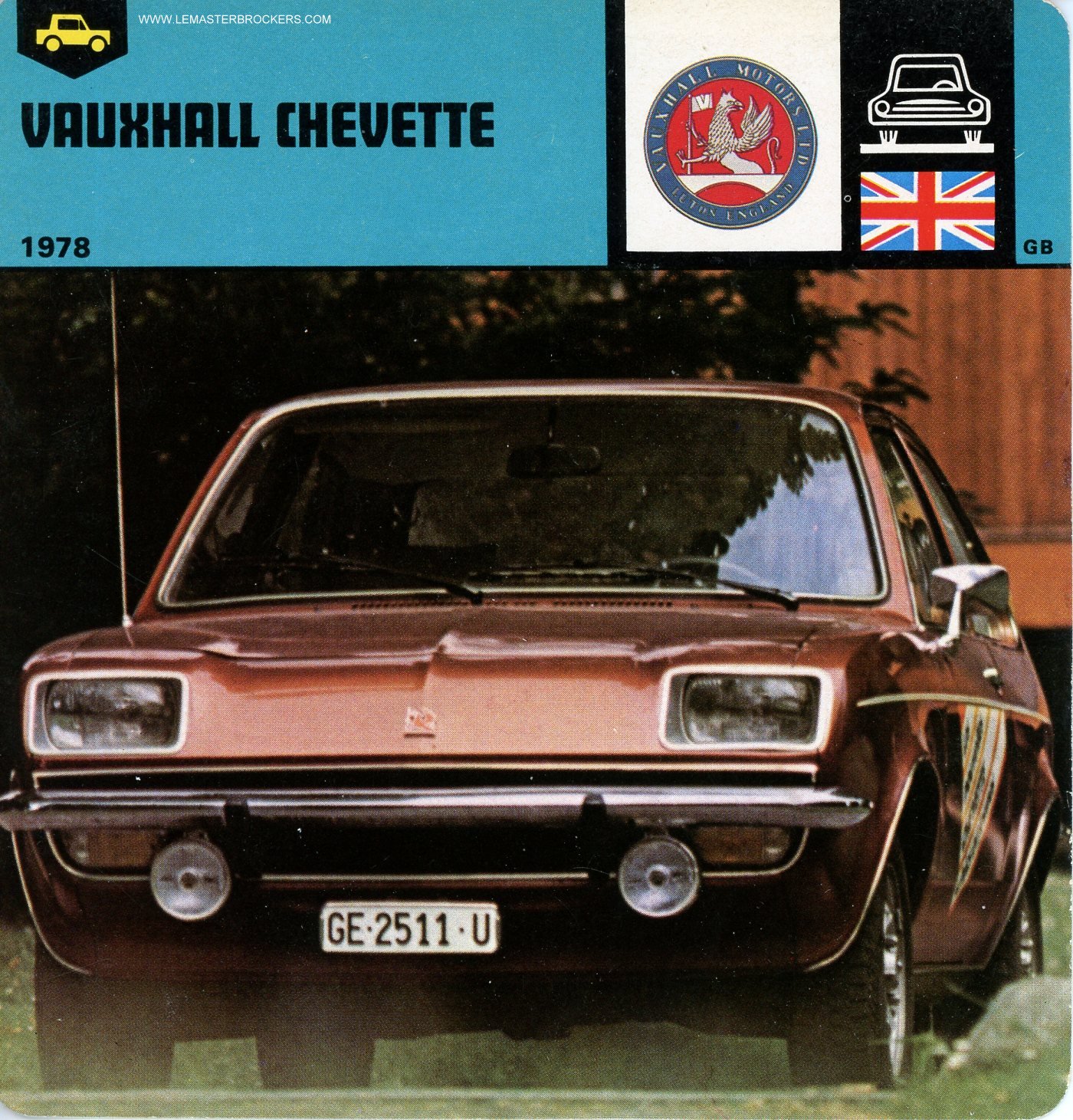FICHE AUTO VAUXHALL CHEVETTE 1978