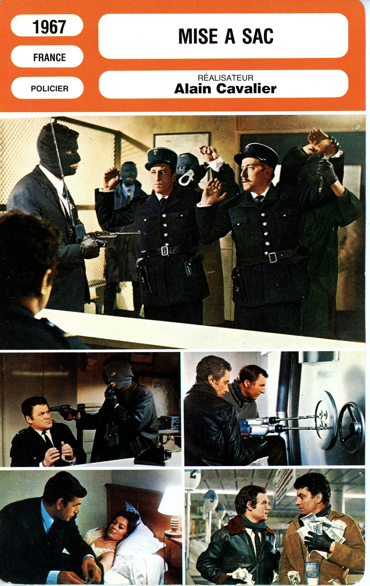 MISE A SAC - ALAIN CAVALIER -FICHE MONSIEUR CINÉMA 1967-LEMASTERBROCKERS