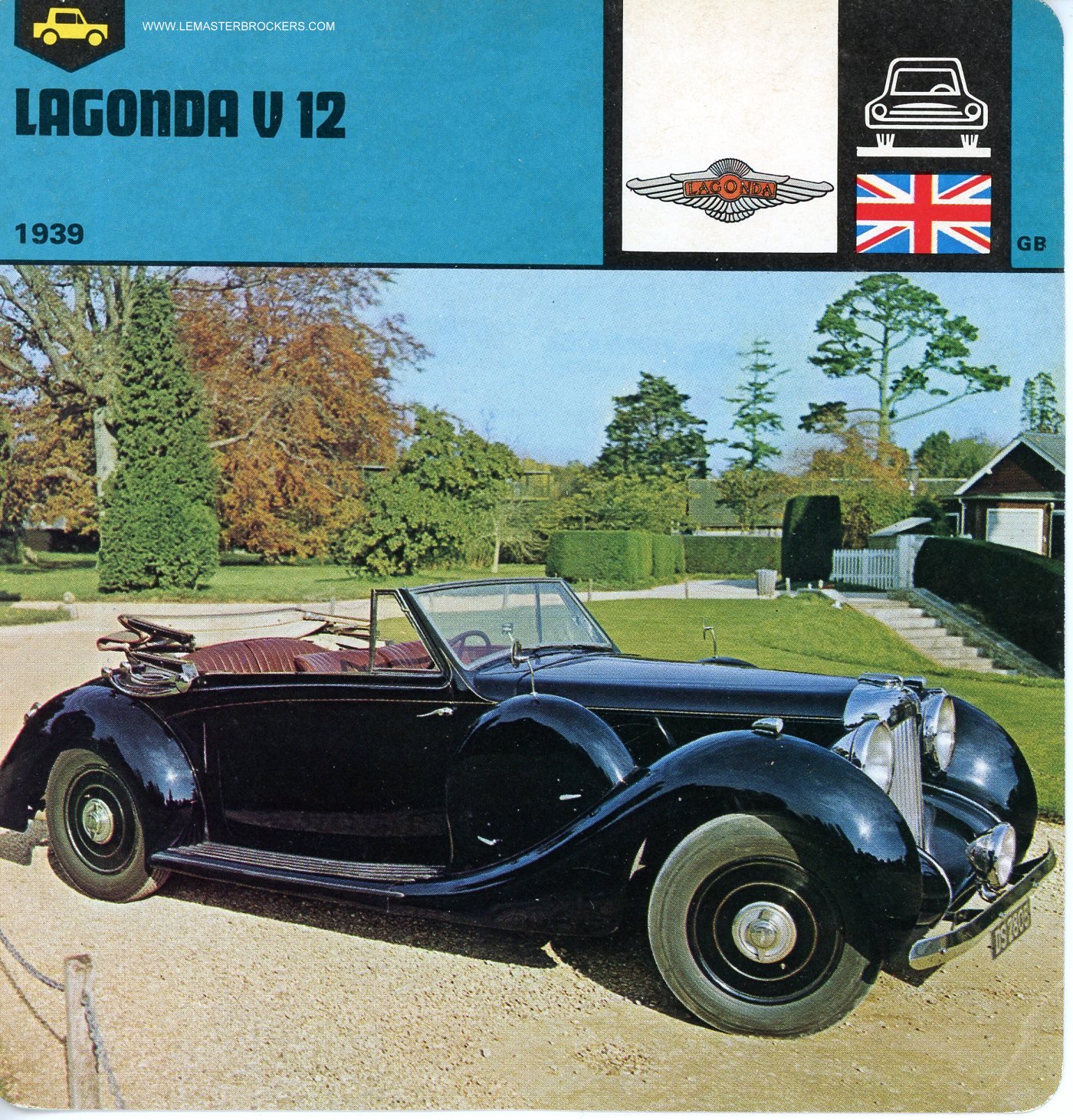 FICHE LAGONDA V12  1939