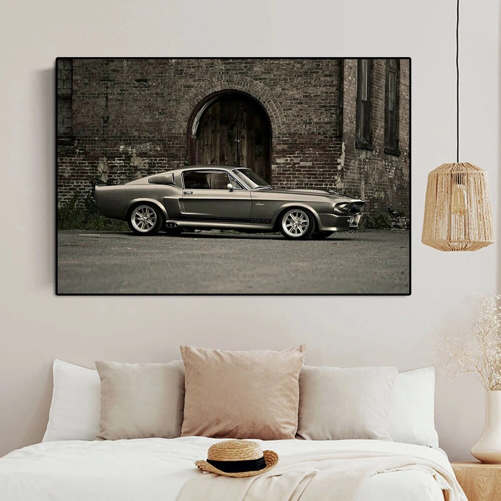 POSTER DE VOITURE SUR FORD MUSTANG