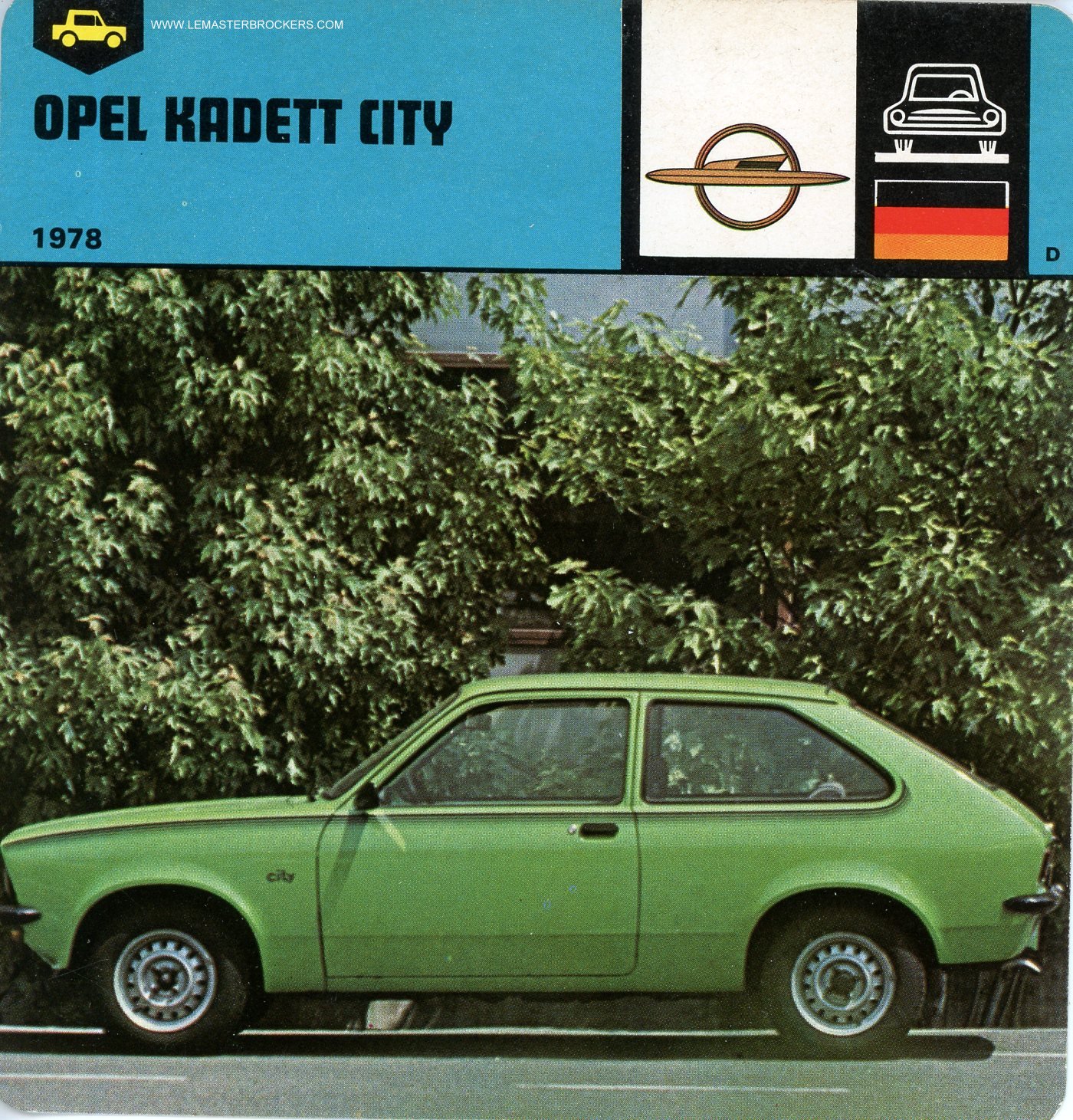 FICHE OPEL KADETT CITY-cars-card-lemasterbrockers