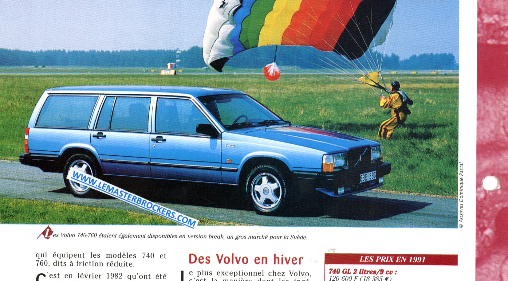 VOLVO 740 760 1982 - fiche automobile hachette