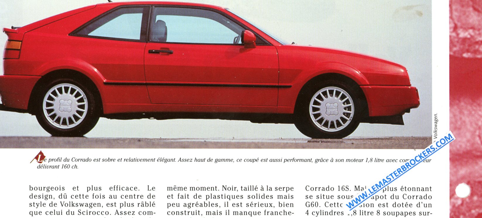 FICHE AUTO VW CORRADO 1988