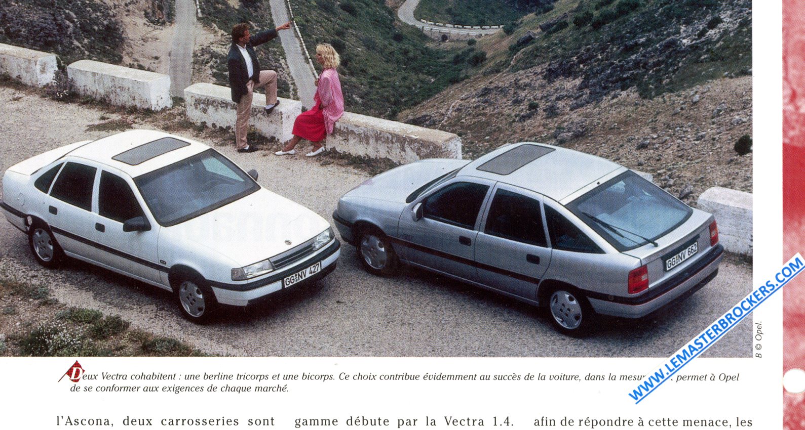 FICHE AUTO OPEL VECTRA 1988