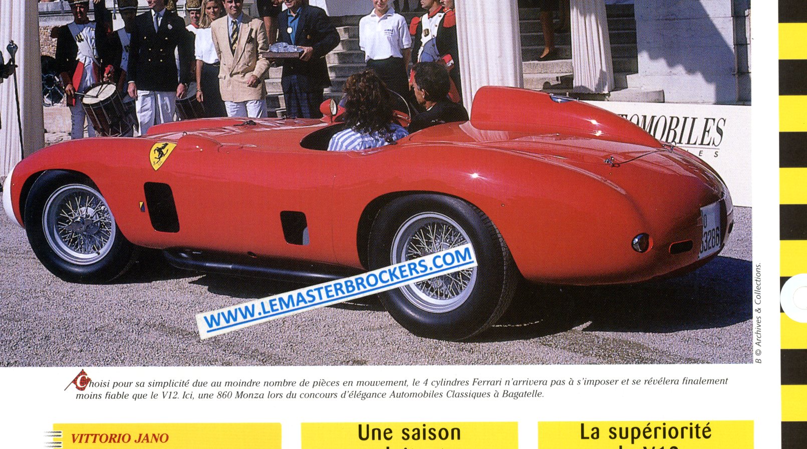FICHE FERRARI 860 MONZA 1956