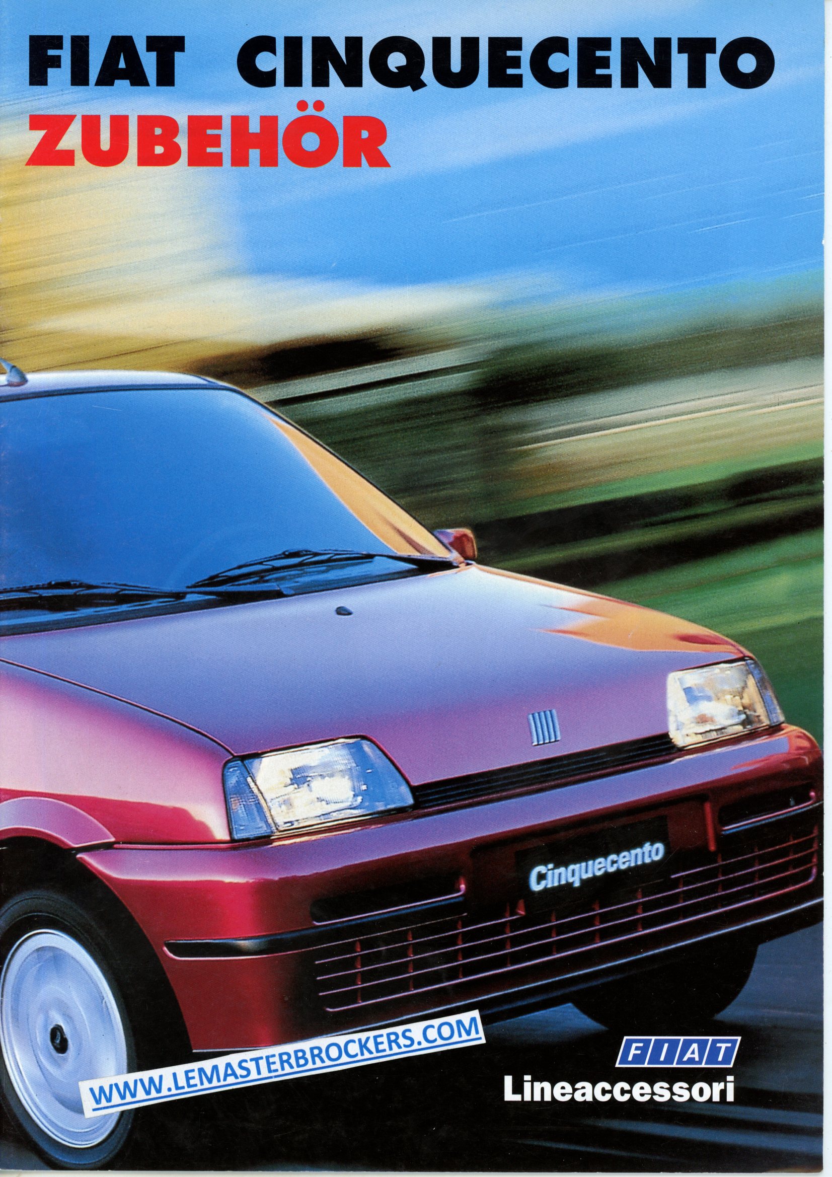 BROCHURE FIAT CINQUECENTO ZUBEHÖR ACCESSOIRES 1996