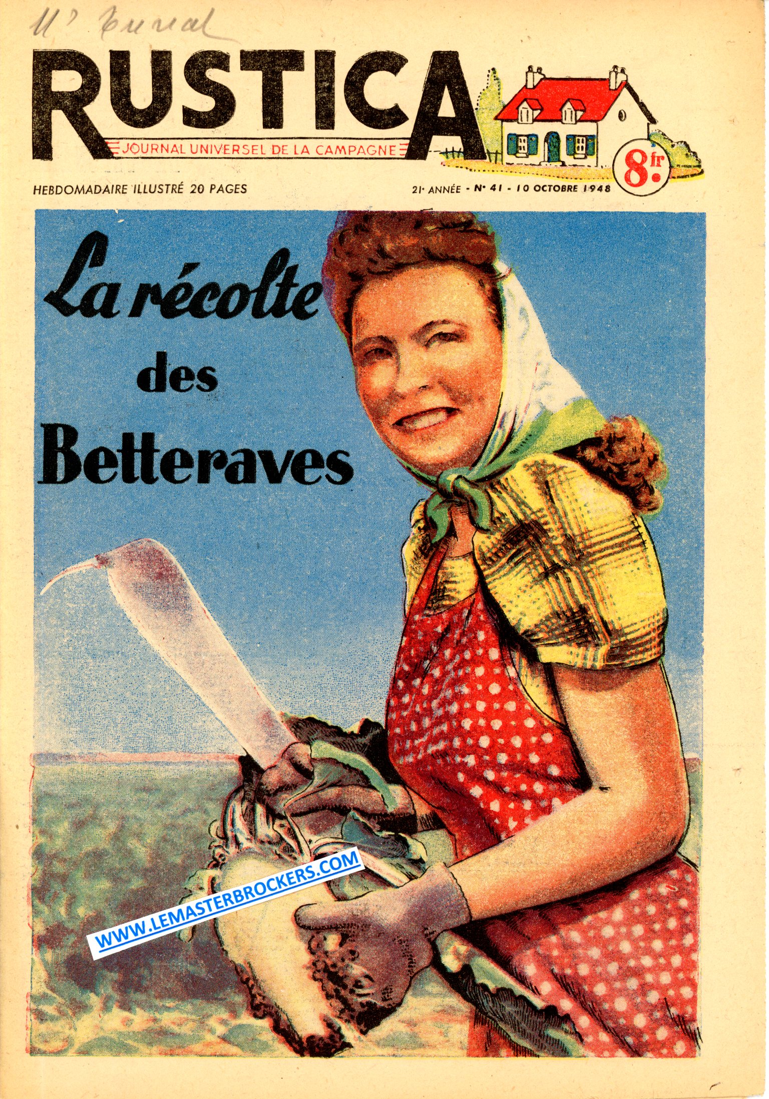 RUSTICA NUMERO 41 - 10 OCTOBRE 1948 - BETTERAVES
