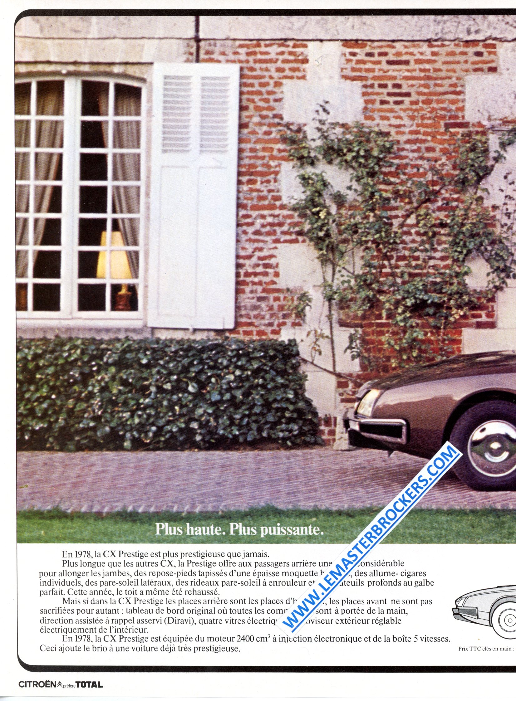 PUBLICITE CITROEN CX PRESTIGE - CAR ADVERTISEMENT 1978