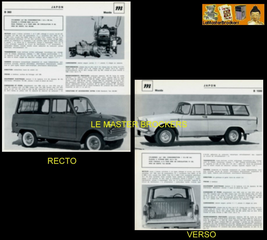 FICHE MAZDA B360 ET 1500