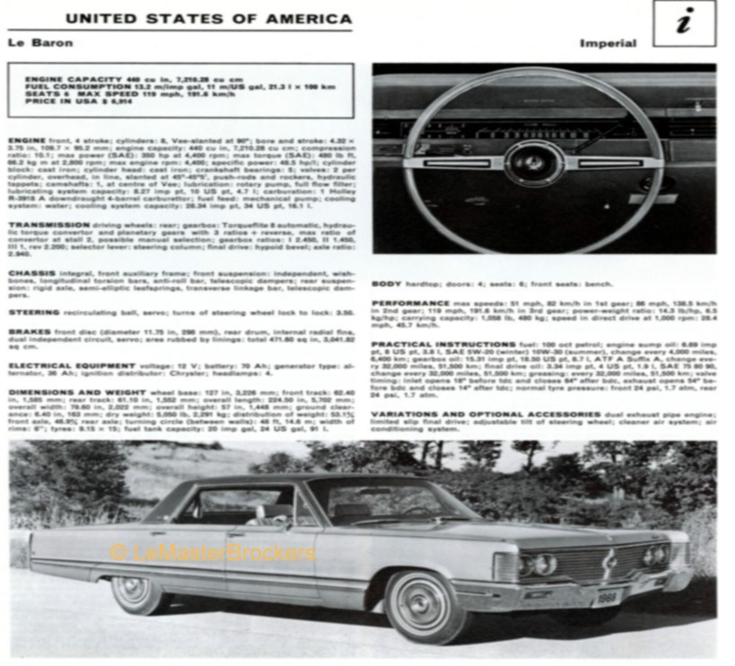 FICHE IMPERIAL LE BARON 60s