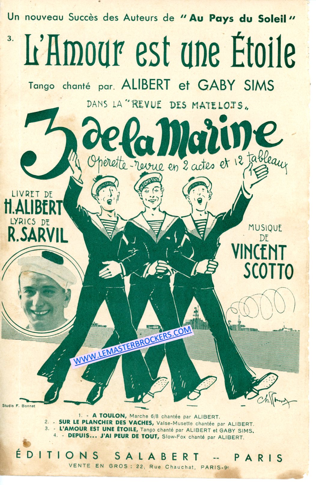 AMOUR ET UNE ETOILE - EDITION SALABERT - PARTITION ANCIENNE