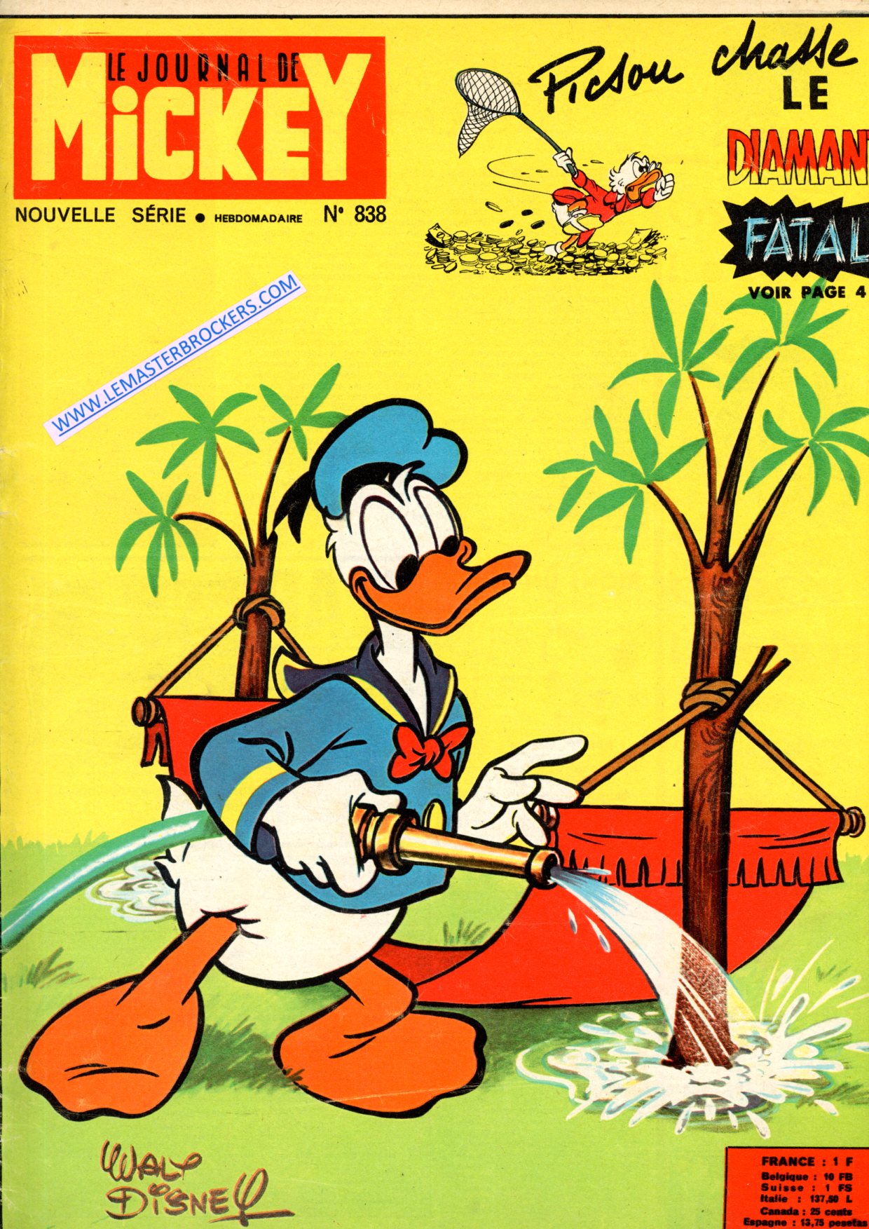 JOURNAL DE MICKEY 838 - 1968 - PISCOU - PIN PAM POUM - LE SCALP DE LAVAREDE