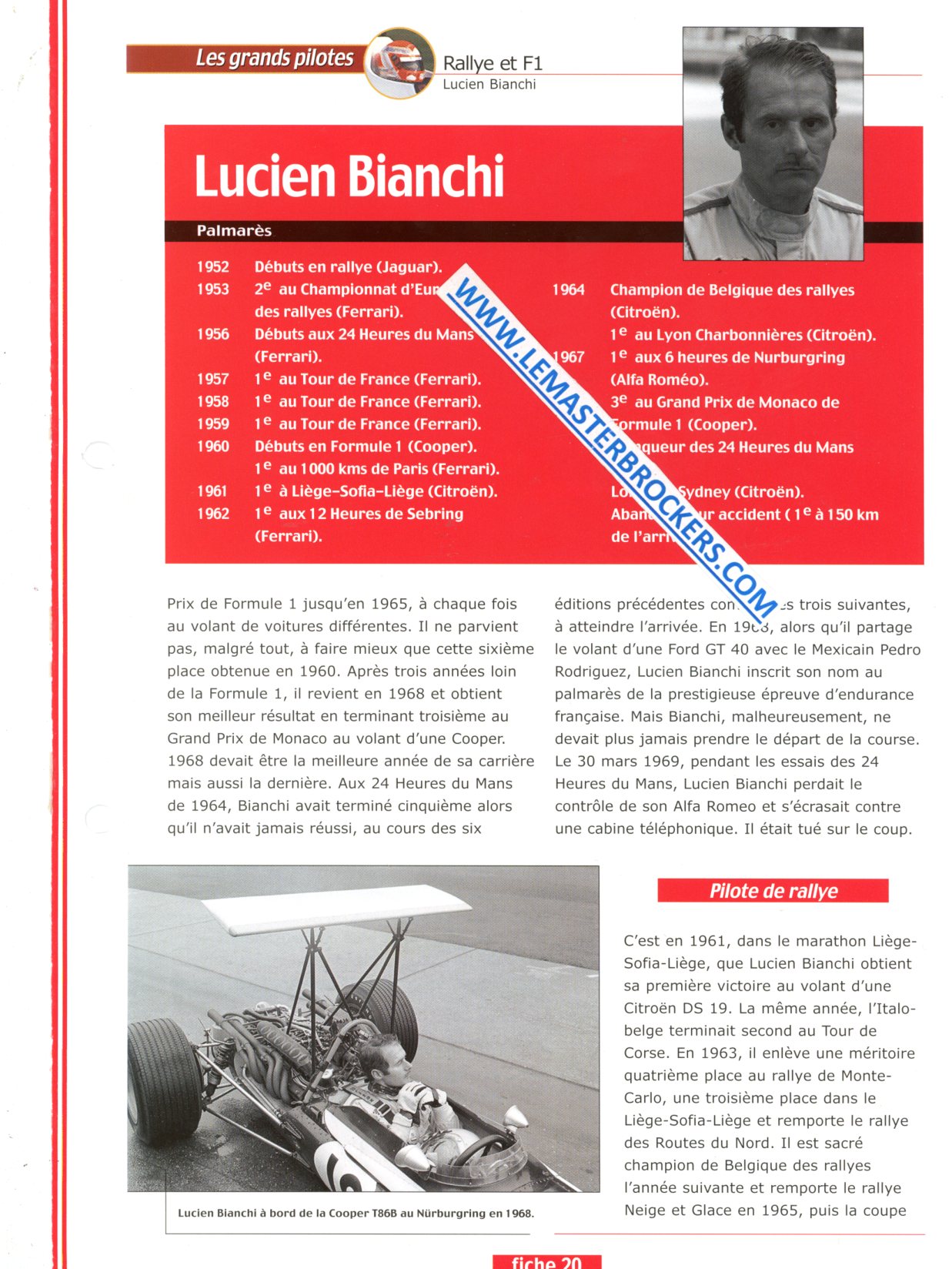 FICHE PILOTE LUCIEN BIANCHI