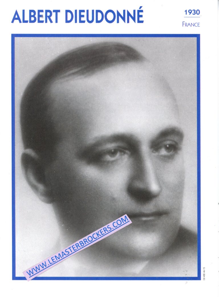 ALBERT DIEUDONNE 1930 - CARTE FICHE PORTRAIT DE STAR