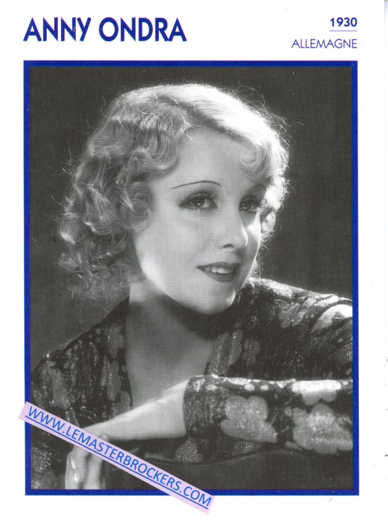 FICHE ANNY ONDRA - 1930