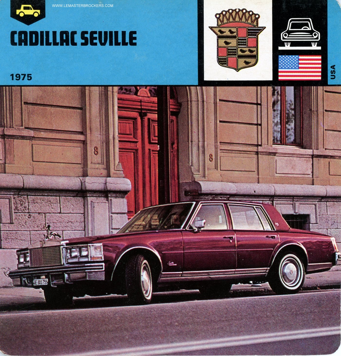 FICHE AUTO CADILLAC SEVILLE-CARS-CARD-PICTURE-PHOTO-LEMASTERBROKERS