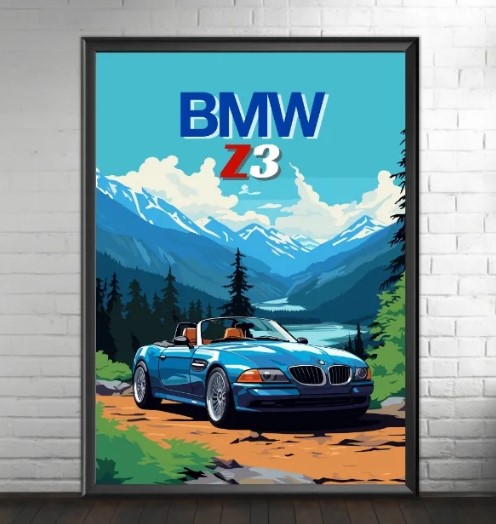 BMW Z3 ROADSTER - IMPRESSION SUR TOILE