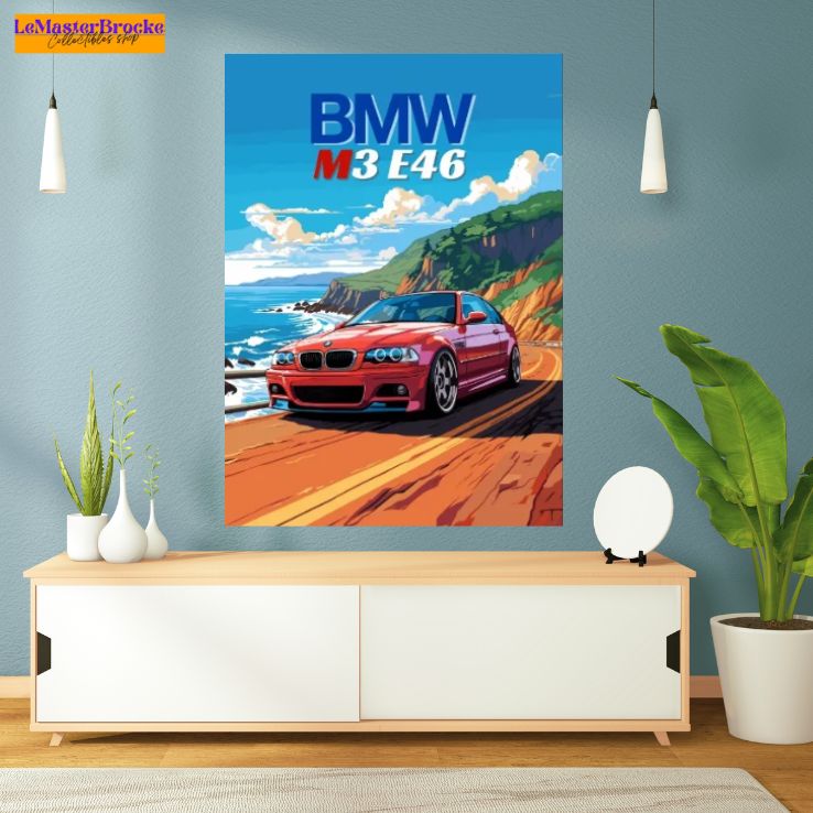 AFFICHE BMW M3 E46 IMPRESSION SUR TOILE