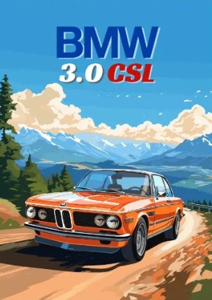 BMW 3.0 CSL - IMPRESSION SUR TOILE