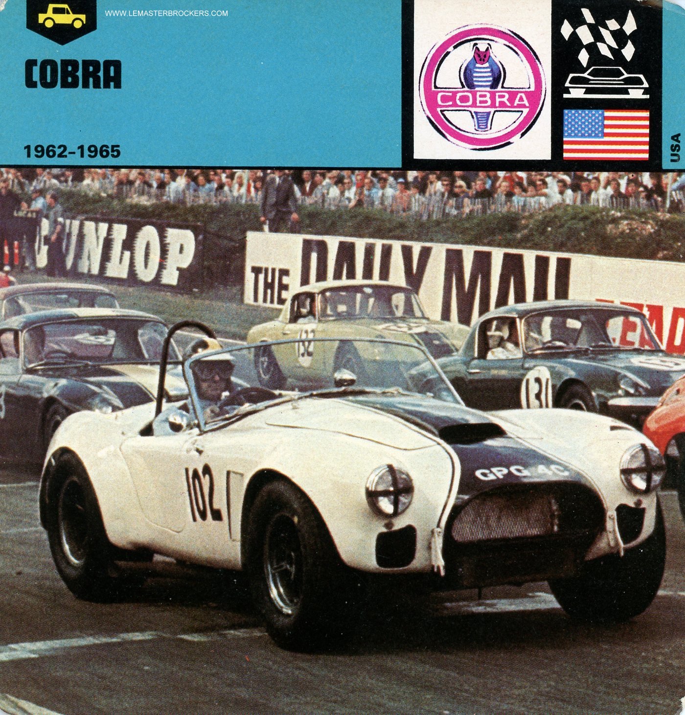 FICHE AUTO COBRA 1962-1965