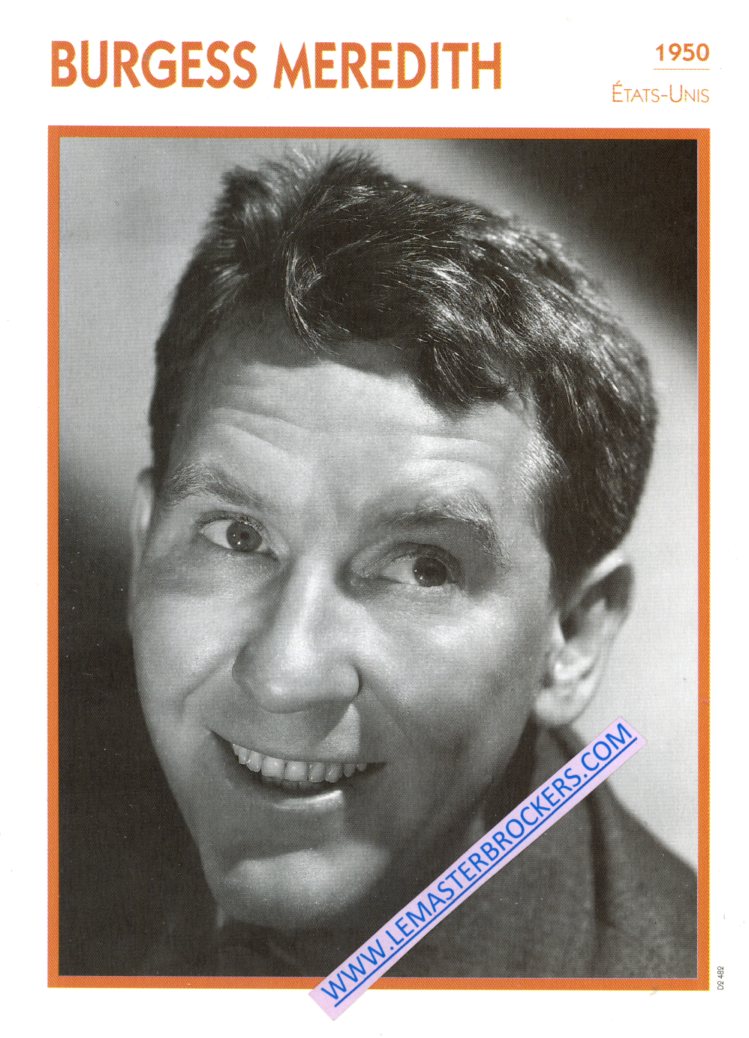 FICHE BURGESS MEREDITH 1950