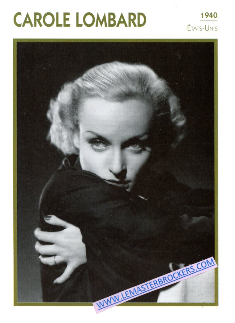 FICHE CAROLE LOMBARD 1940