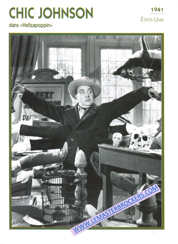 FICHE CINEMA CHIC JOHNSON 1941 DANS HELLZAPOPPIN