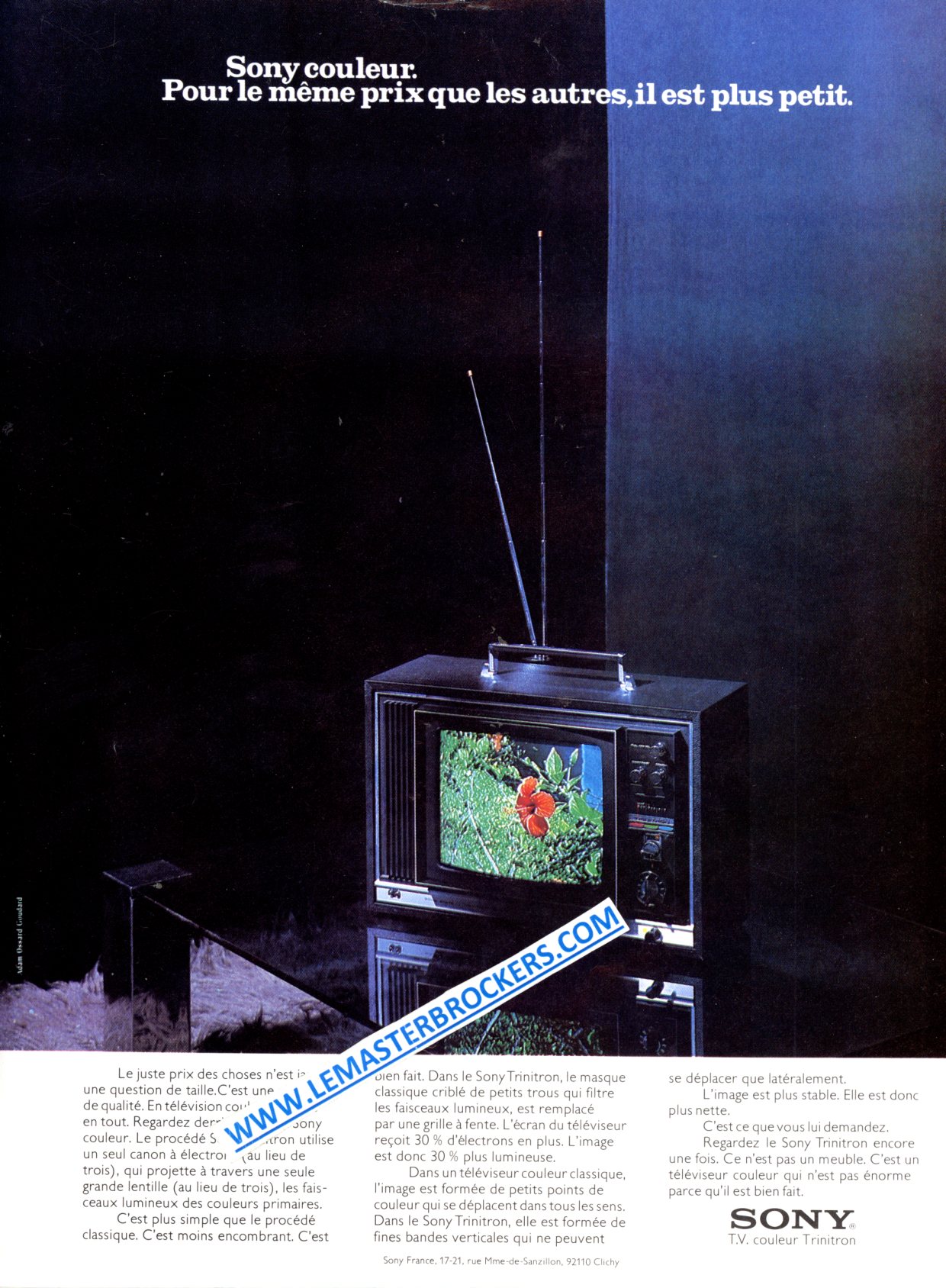 PUBLICITÉ SONY TRINITRON - ADVERTISING 1974