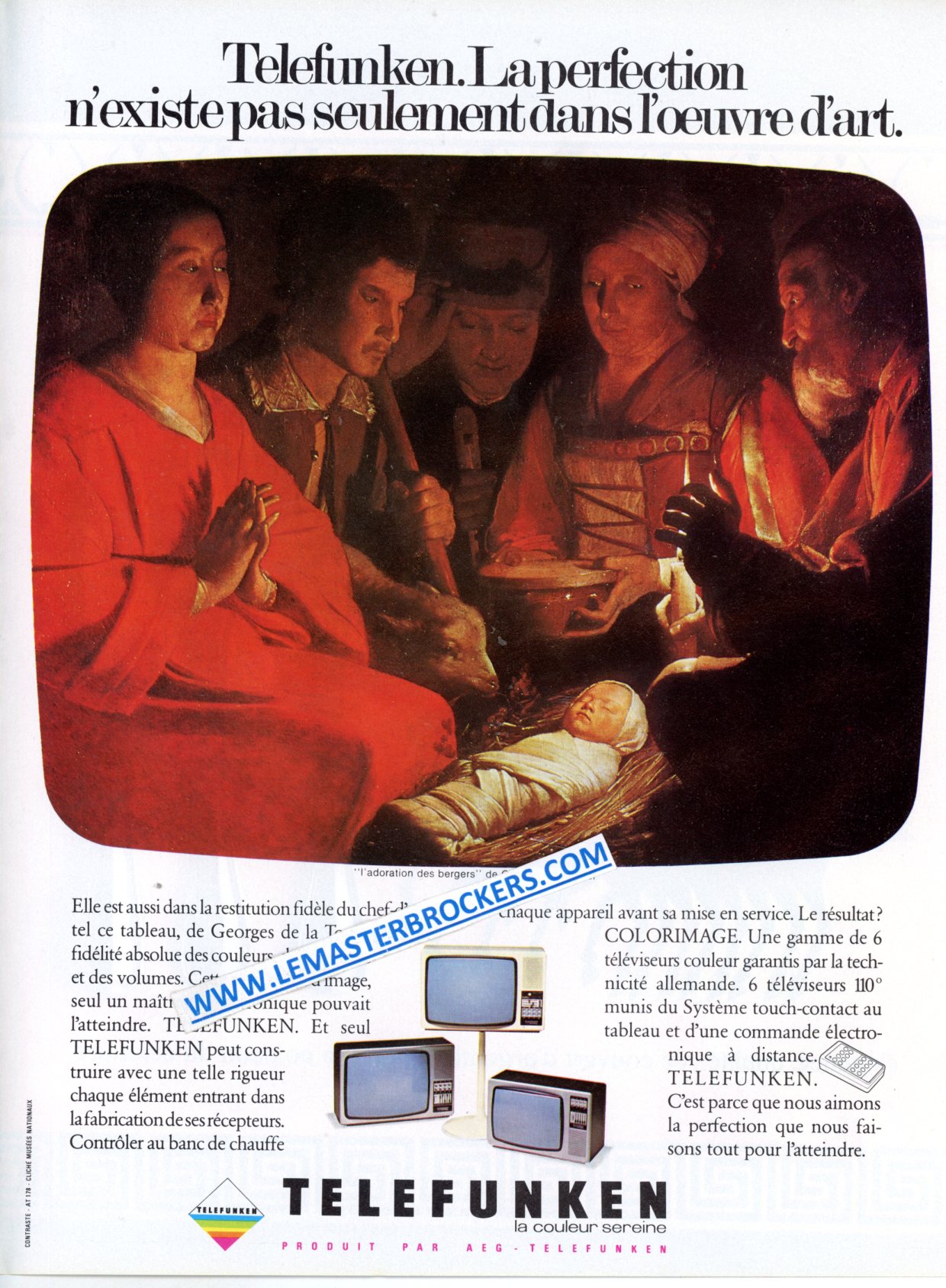 PUBLICITÉ TELEFUNKEN TÉLÉVISEUR - ADVERTISING 1976