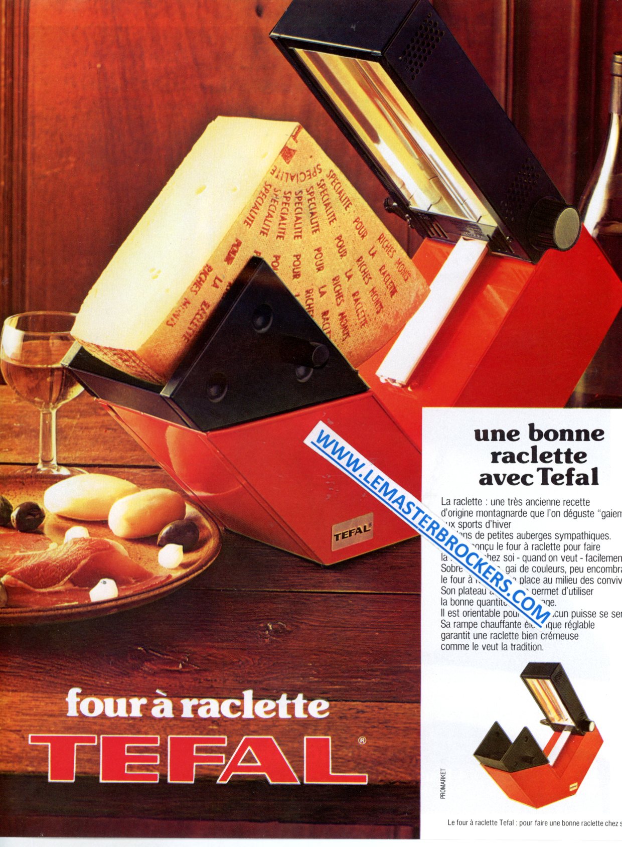 PUBLICITÉ UNE BONNE RACLETTE AVEC TEFAL - ADVERTISING 1976