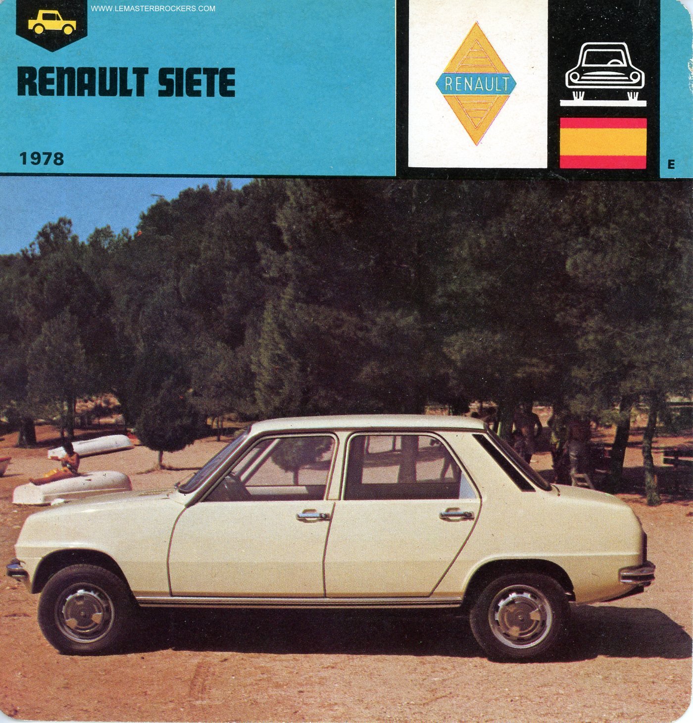 FICHE AUTO RENAULT-R5-SIETE-CARS-CARD-LEMASTERBROCKERS