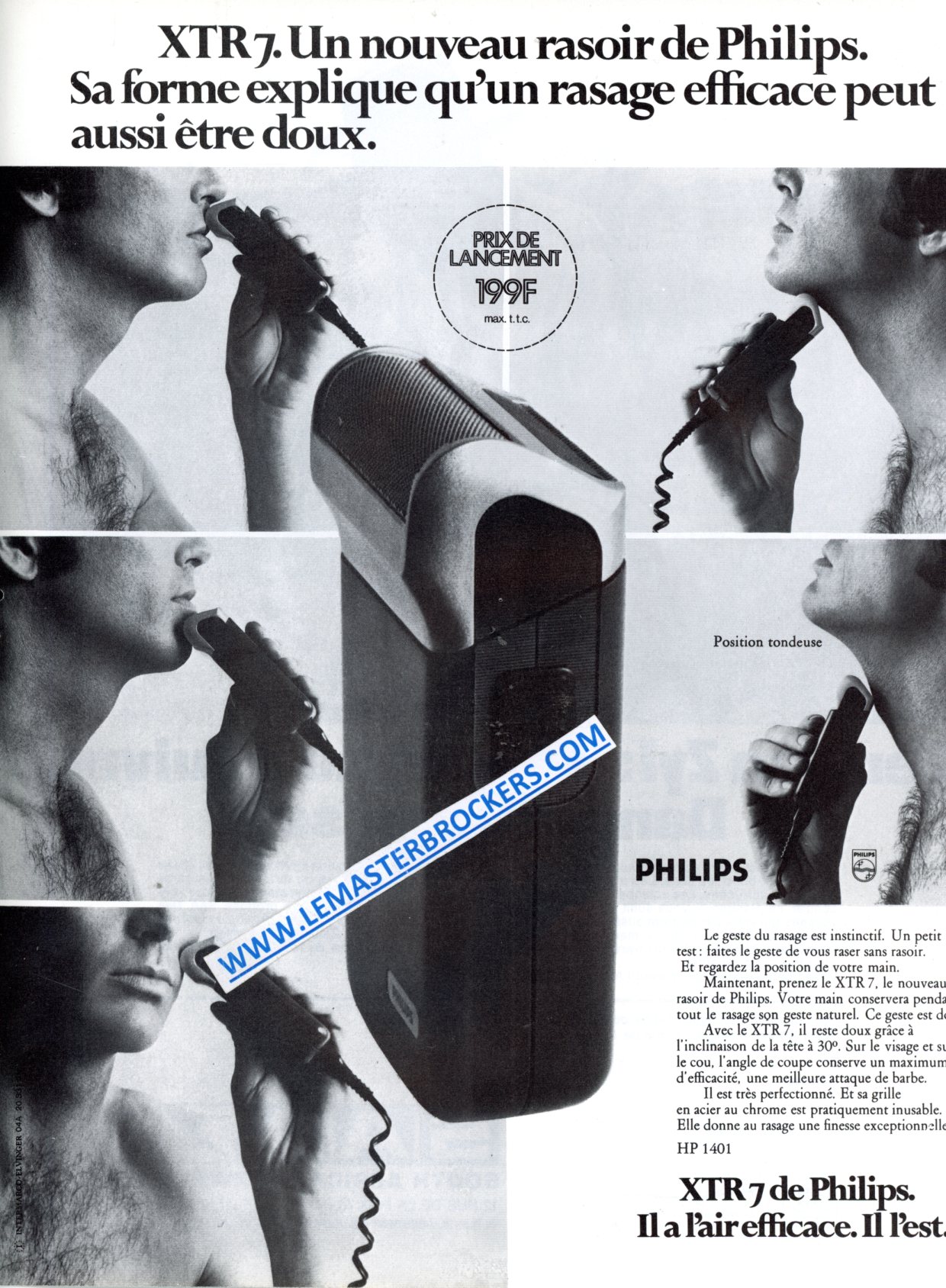 PUBLICITÉ RASOIR PHILIPS XTR 7 - ADVERTISING 1973