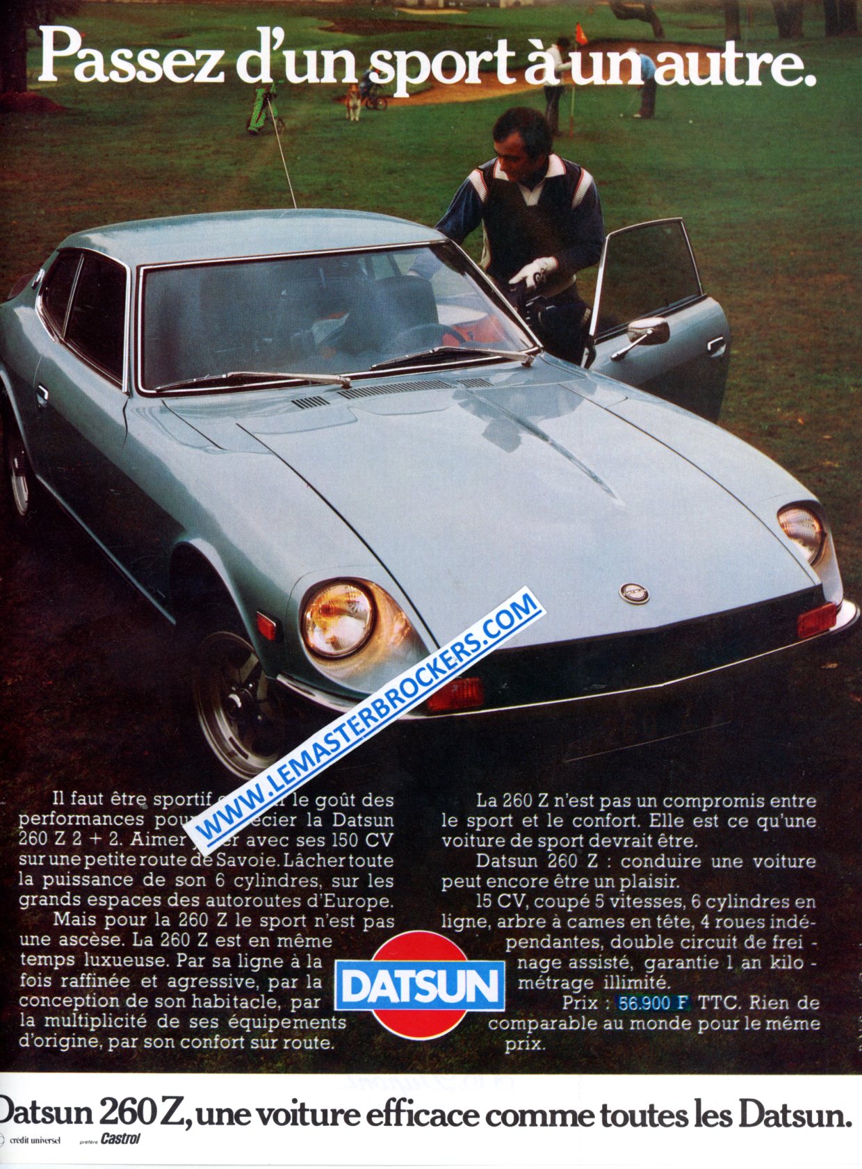 PUBLICITÉ DATSUN 260Z  260 Z2 - ADVERTISING 1972