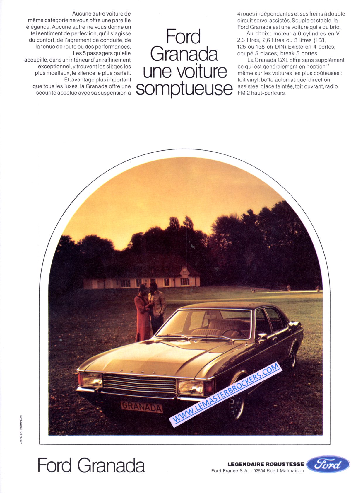 PUBLICITÉ FORD GRANADA -  ADVERTISING 1973
