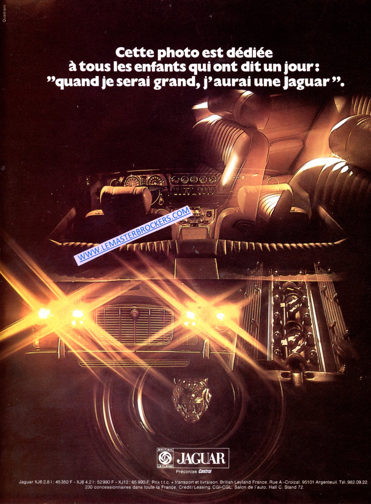 PUBLICITÉ JAGUAR - ADVERTISING 1972